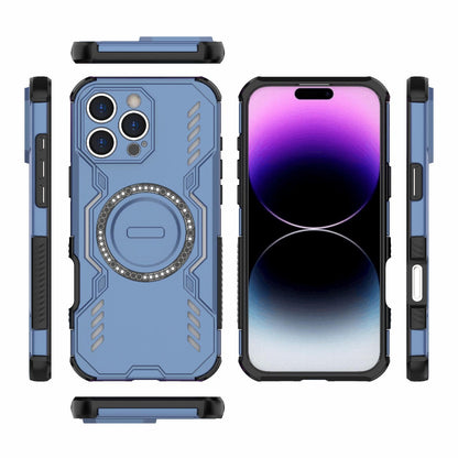 Apple iPhone 16 Pro Max Butterfly Armor MagSafe Magnetic Ring Shockproof Protective Phone Case with Stand