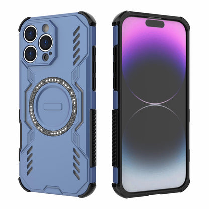 Apple iPhone 16 Pro Max Butterfly Armor MagSafe Magnetic Ring Shockproof Protective Phone Case with Stand