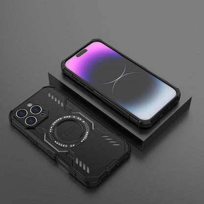 Apple iPhone 16 Pro Max Butterfly Armor MagSafe Magnetic Ring Shockproof Protective Phone Case with Stand