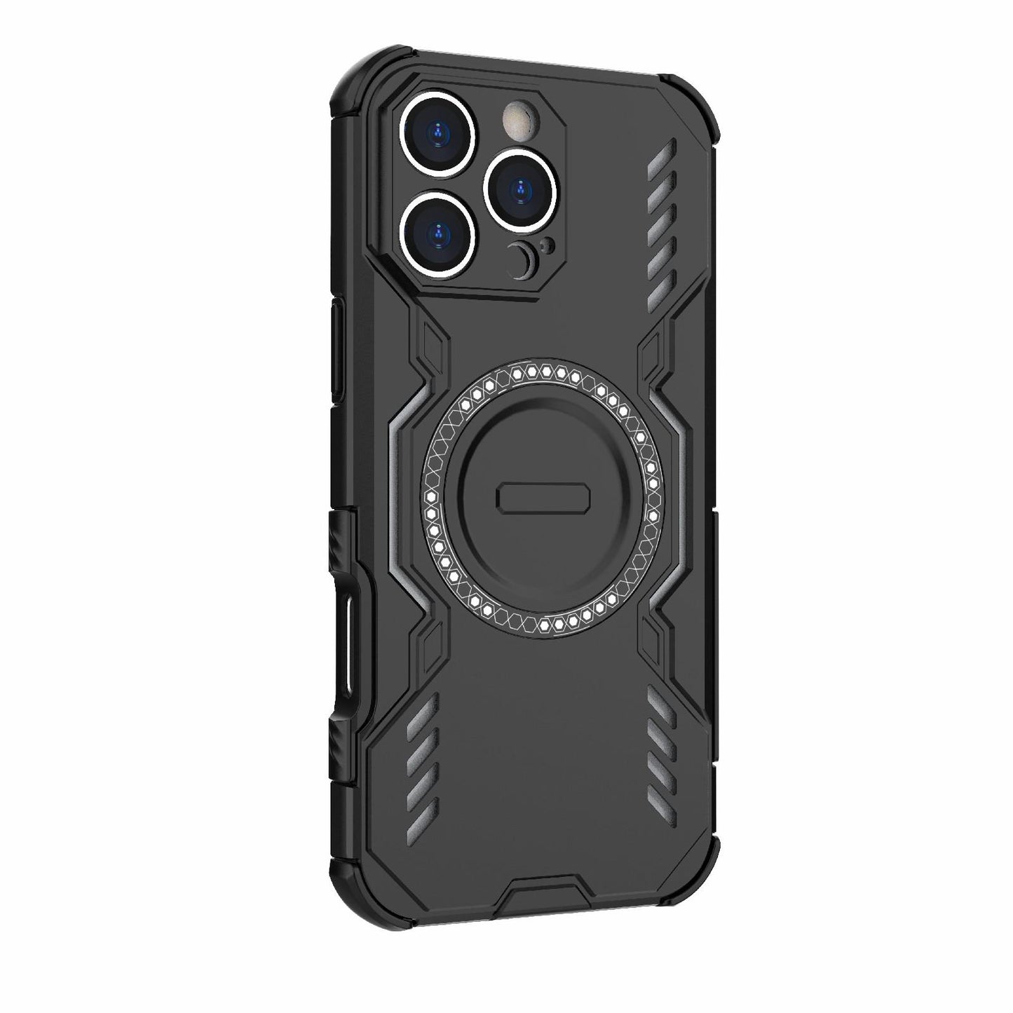 Apple iPhone 16 Pro Max Butterfly Armor MagSafe Magnetic Ring Shockproof Protective Phone Case with Stand