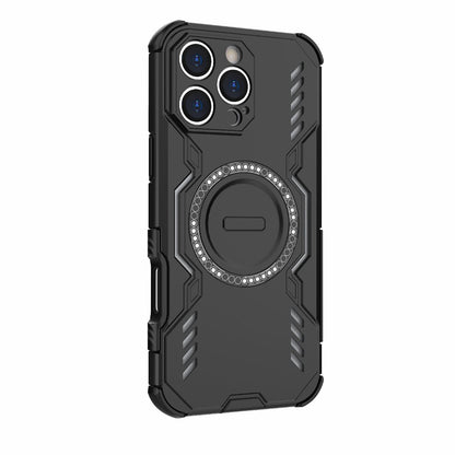 Apple iPhone 16 Pro Max Butterfly Armor MagSafe Magnetic Ring Shockproof Protective Phone Case with Stand