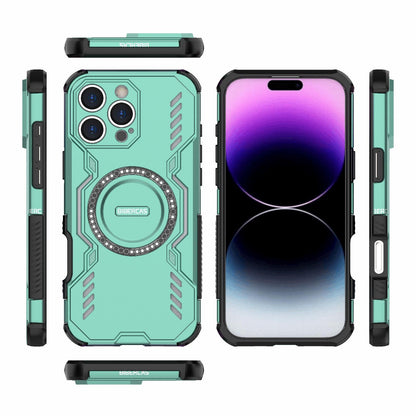 Apple iPhone 16 Pro Max Butterfly Armor MagSafe Magnetic Ring Shockproof Protective Phone Case with Stand