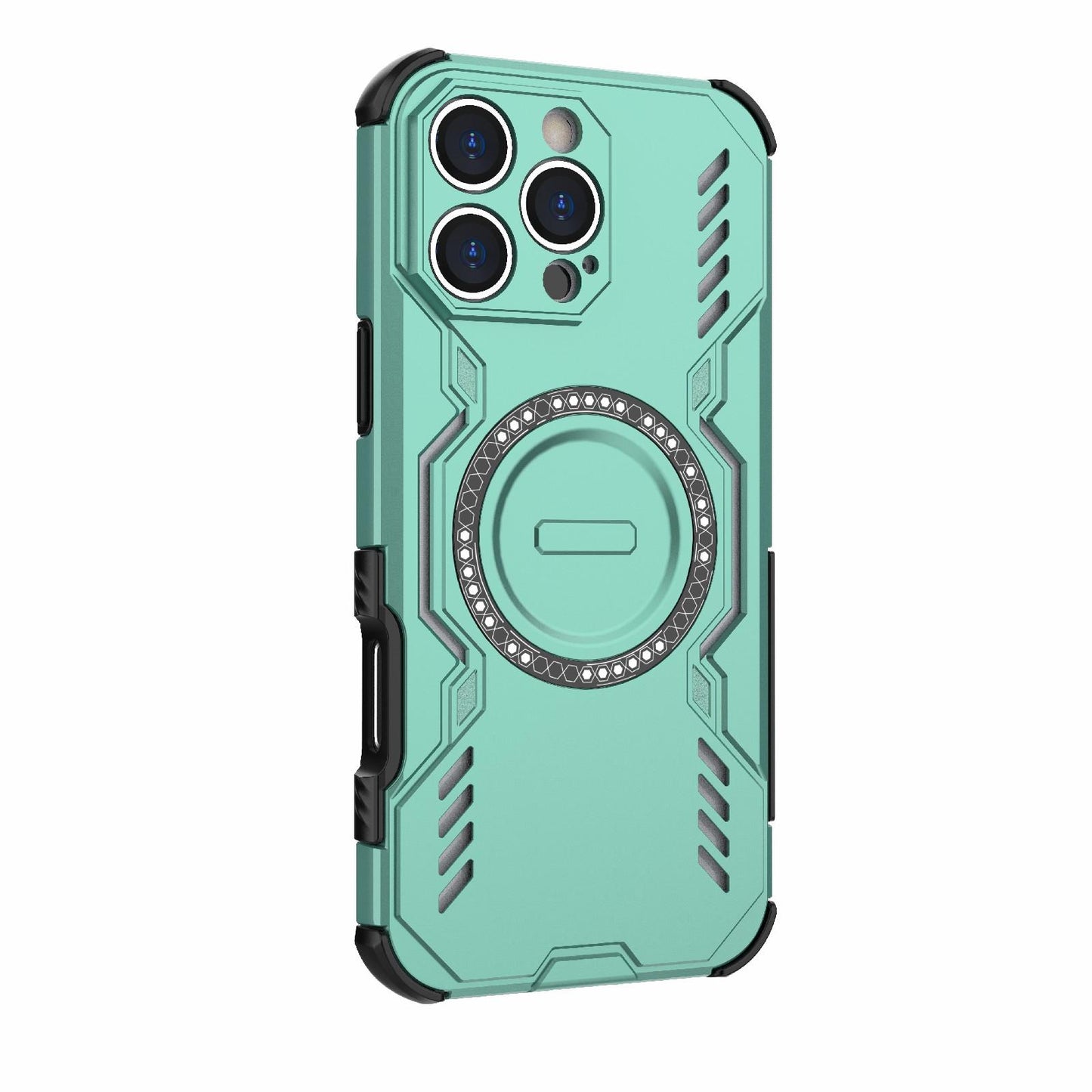 Apple iPhone 16 Pro Max Butterfly Armor MagSafe Magnetic Ring Shockproof Protective Phone Case with Stand