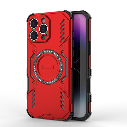 Apple iPhone 16 Pro Max Butterfly Armor MagSafe Magnetic Ring Shockproof Protective Phone Case with Stand