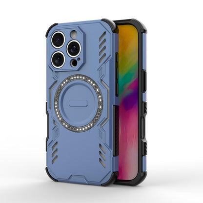 Apple iPhone 16 Pro Butterfly Armor MagSafe Magnetic Ring Shockproof Protective Phone Case with Stand