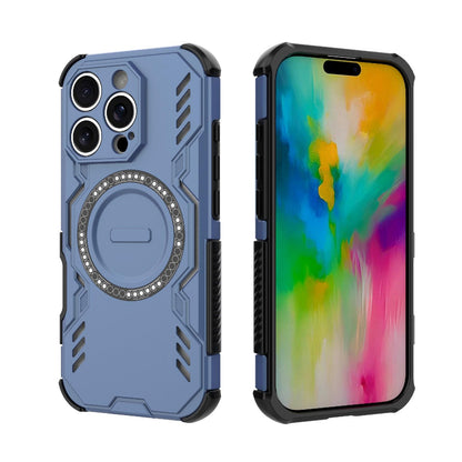 Apple iPhone 16 Pro Butterfly Armor MagSafe Magnetic Ring Shockproof Protective Phone Case with Stand