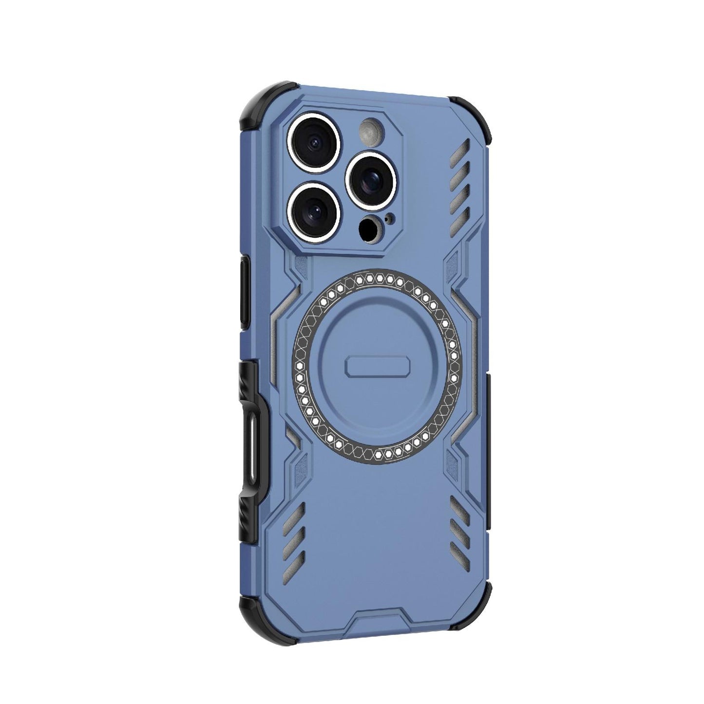 Apple iPhone 16 Pro Butterfly Armor MagSafe Magnetic Ring Shockproof Protective Phone Case with Stand