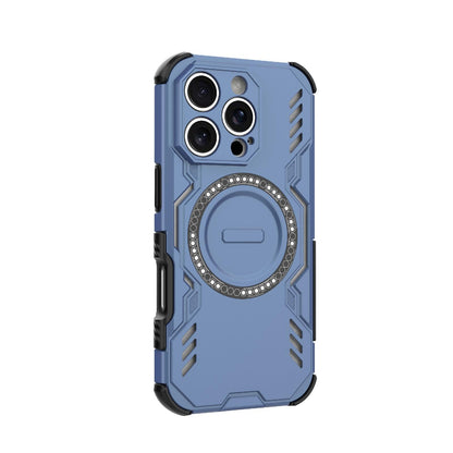 Apple iPhone 16 Pro Butterfly Armor MagSafe Magnetic Ring Shockproof Protective Phone Case with Stand