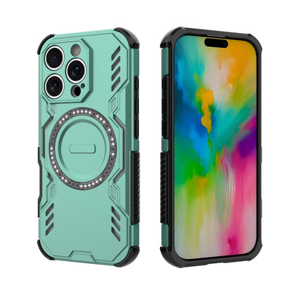 Apple iPhone 16 Pro Butterfly Armor MagSafe Magnetic Ring Shockproof Protective Phone Case with Stand