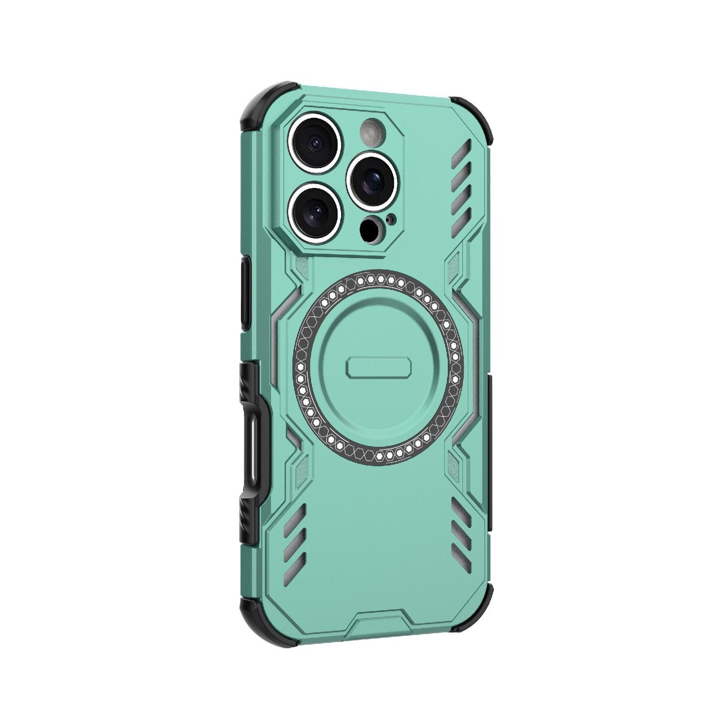 Apple iPhone 16 Pro Butterfly Armor MagSafe Magnetic Ring Shockproof Protective Phone Case with Stand