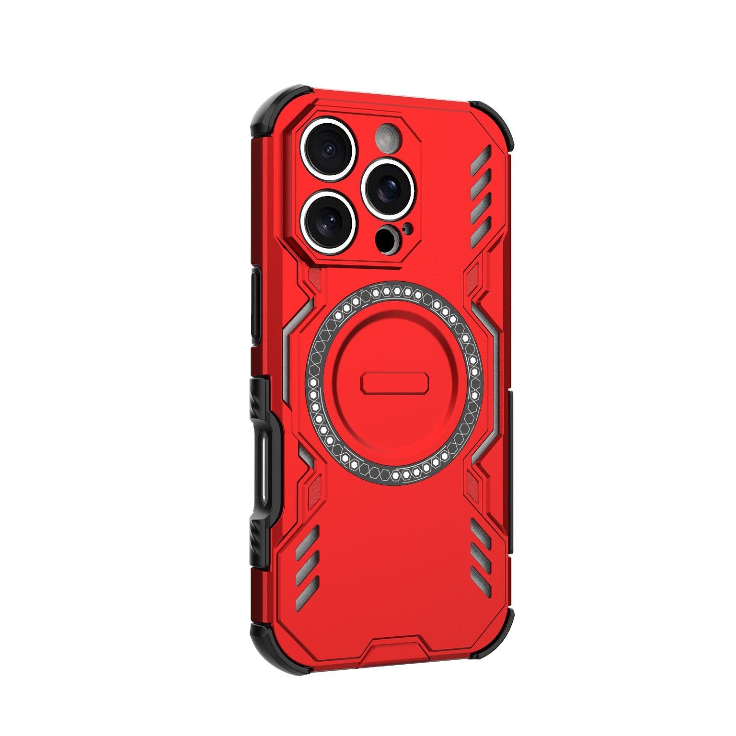 Apple iPhone 16 Pro Butterfly Armor MagSafe Magnetic Ring Shockproof Protective Phone Case with Stand