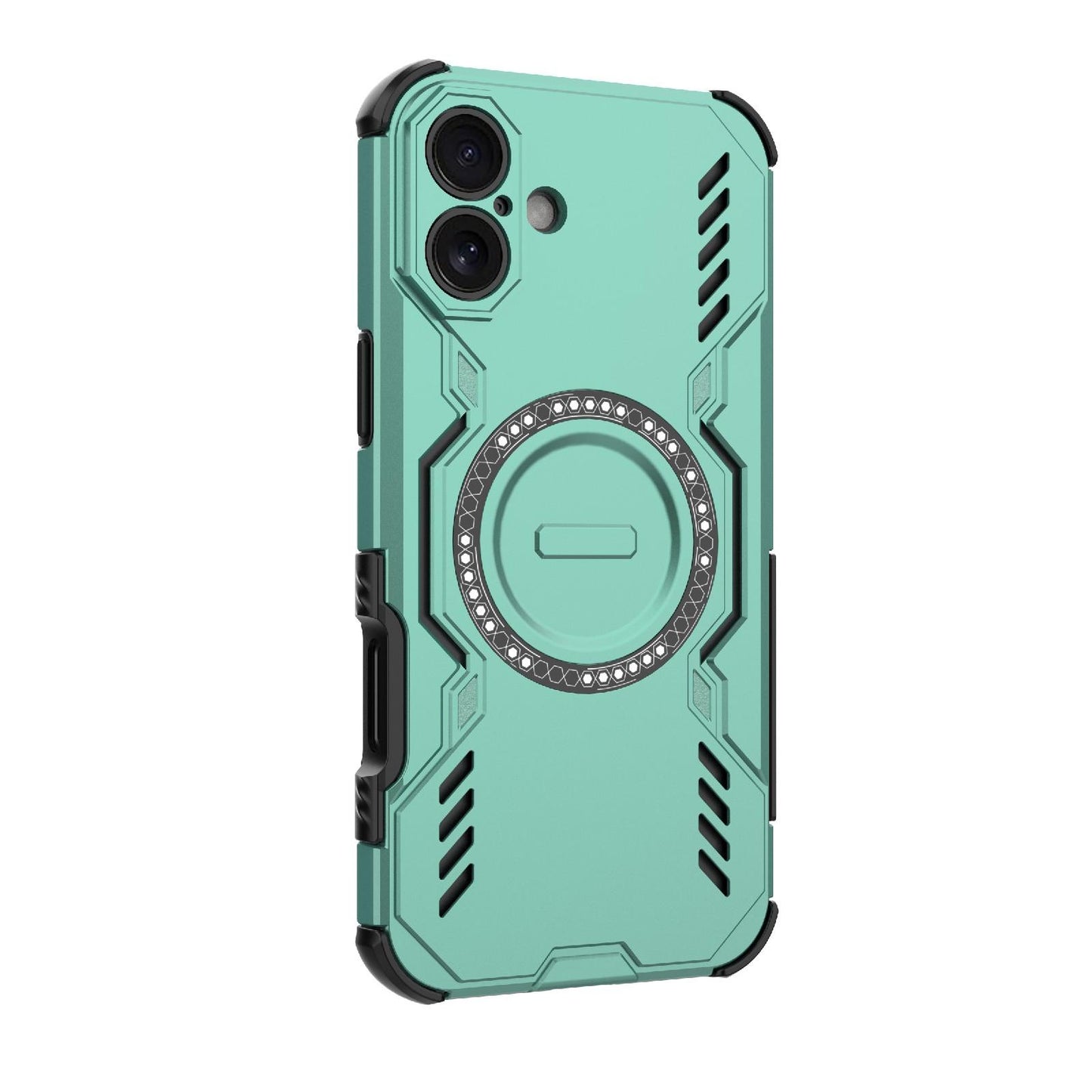 Apple iPhone 16 Plus Butterfly Armor MagSafe Magnetic Ring Shockproof Protective Phone Case with Stand