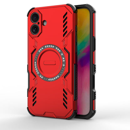 Apple iPhone 16 Plus Butterfly Armor MagSafe Magnetic Ring Shockproof Protective Phone Case with Stand