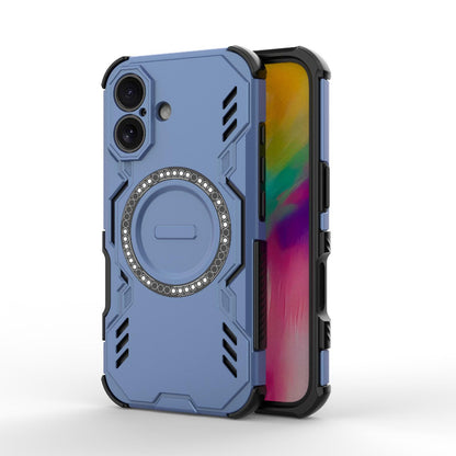 Apple iPhone 16 Butterfly Armor MagSafe Magnetic Ring Shockproof Protective Phone Case with Stand