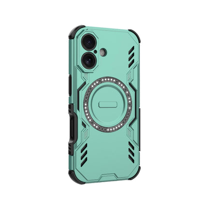 Apple iPhone 16 Butterfly Armor MagSafe Magnetic Ring Shockproof Protective Phone Case with Stand