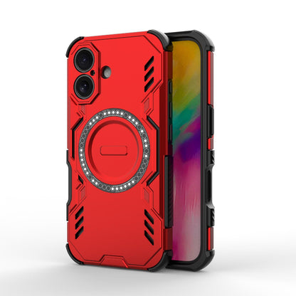 Apple iPhone 16 Butterfly Armor MagSafe Magnetic Ring Shockproof Protective Phone Case with Stand