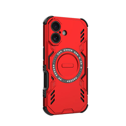 Apple iPhone 16 Butterfly Armor MagSafe Magnetic Ring Shockproof Protective Phone Case with Stand