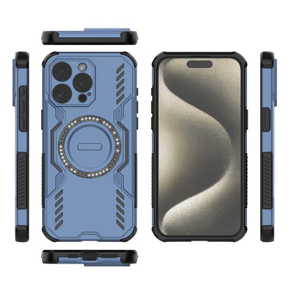 Apple iPhone 15 Pro Max Butterfly Armor MagSafe Magnetic Ring Shockproof Protective Phone Case with Stand