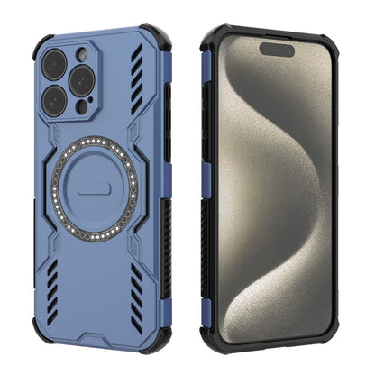 Apple iPhone 15 Pro Max Butterfly Armor MagSafe Magnetic Ring Shockproof Protective Phone Case with Stand