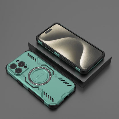 Apple iPhone 15 Pro Max Butterfly Armor MagSafe Magnetic Ring Shockproof Protective Phone Case with Stand