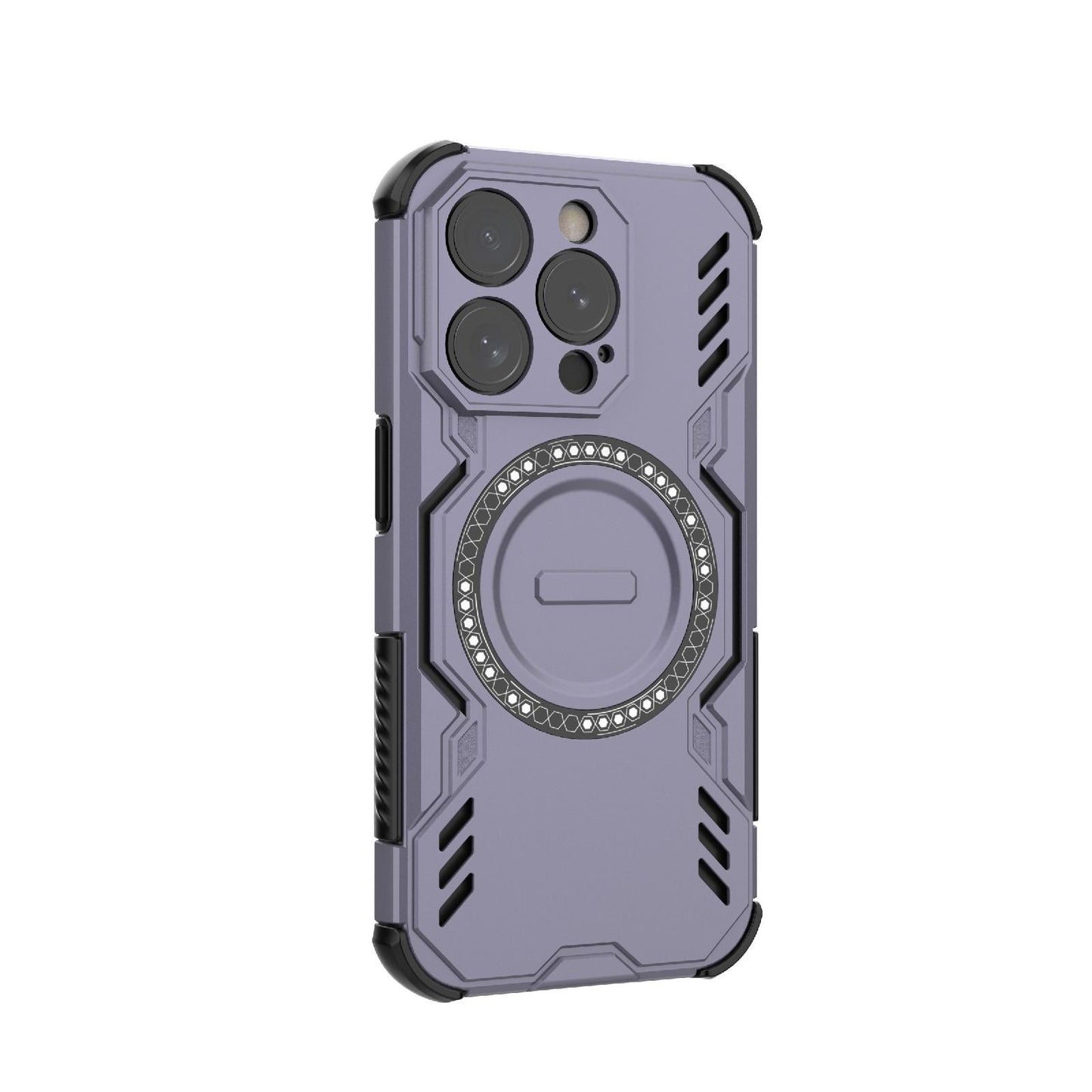 Apple iPhone 15 Pro Butterfly Armor MagSafe Magnetic Ring Shockproof Protective Phone Case with Stand