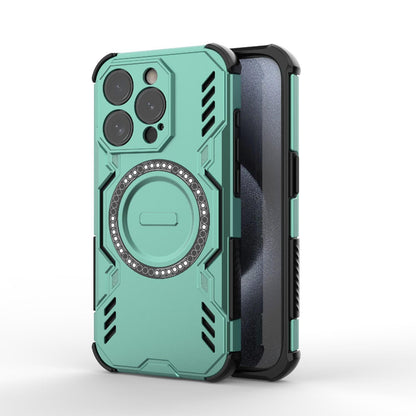 Apple iPhone 15 Pro Butterfly Armor MagSafe Magnetic Ring Shockproof Protective Phone Case with Stand
