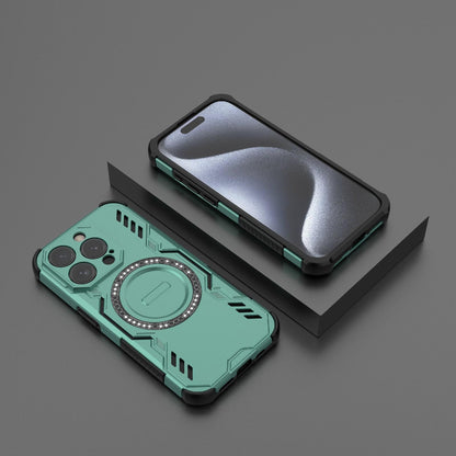 Apple iPhone 15 Pro Butterfly Armor MagSafe Magnetic Ring Shockproof Protective Phone Case with Stand