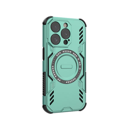 Apple iPhone 15 Pro Butterfly Armor MagSafe Magnetic Ring Shockproof Protective Phone Case with Stand