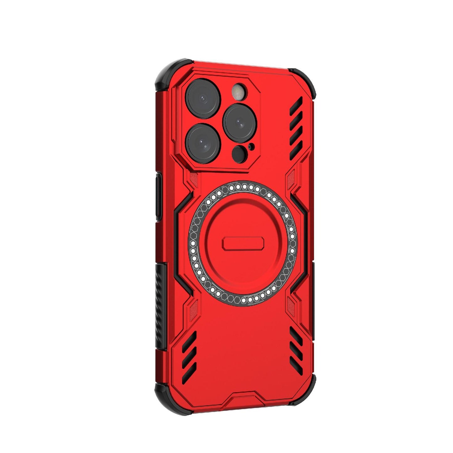 Apple iPhone 15 Pro Butterfly Armor MagSafe Magnetic Ring Shockproof Protective Phone Case with Stand