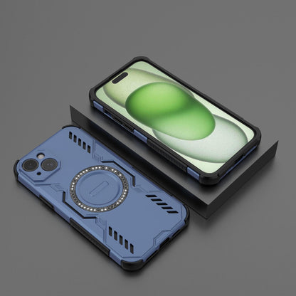 Apple iPhone 15 Plus Butterfly Armor MagSafe Magnetic Ring Shockproof Protective Phone Case with Stand