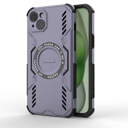 Apple iPhone 15 Plus Butterfly Armor MagSafe Magnetic Ring Shockproof Protective Phone Case with Stand