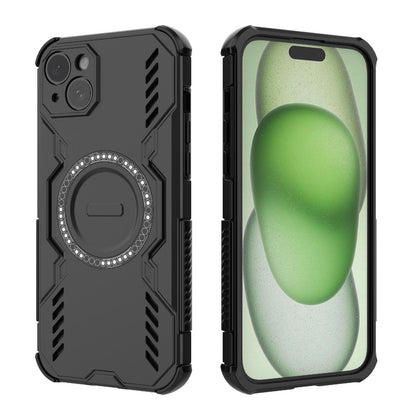 Apple iPhone 15 Plus Butterfly Armor MagSafe Magnetic Ring Shockproof Protective Phone Case with Stand