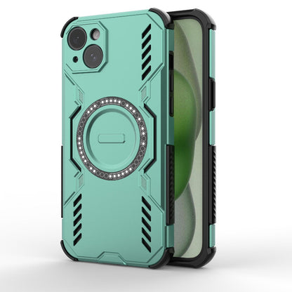 Apple iPhone 15 Plus Butterfly Armor MagSafe Magnetic Ring Shockproof Protective Phone Case with Stand