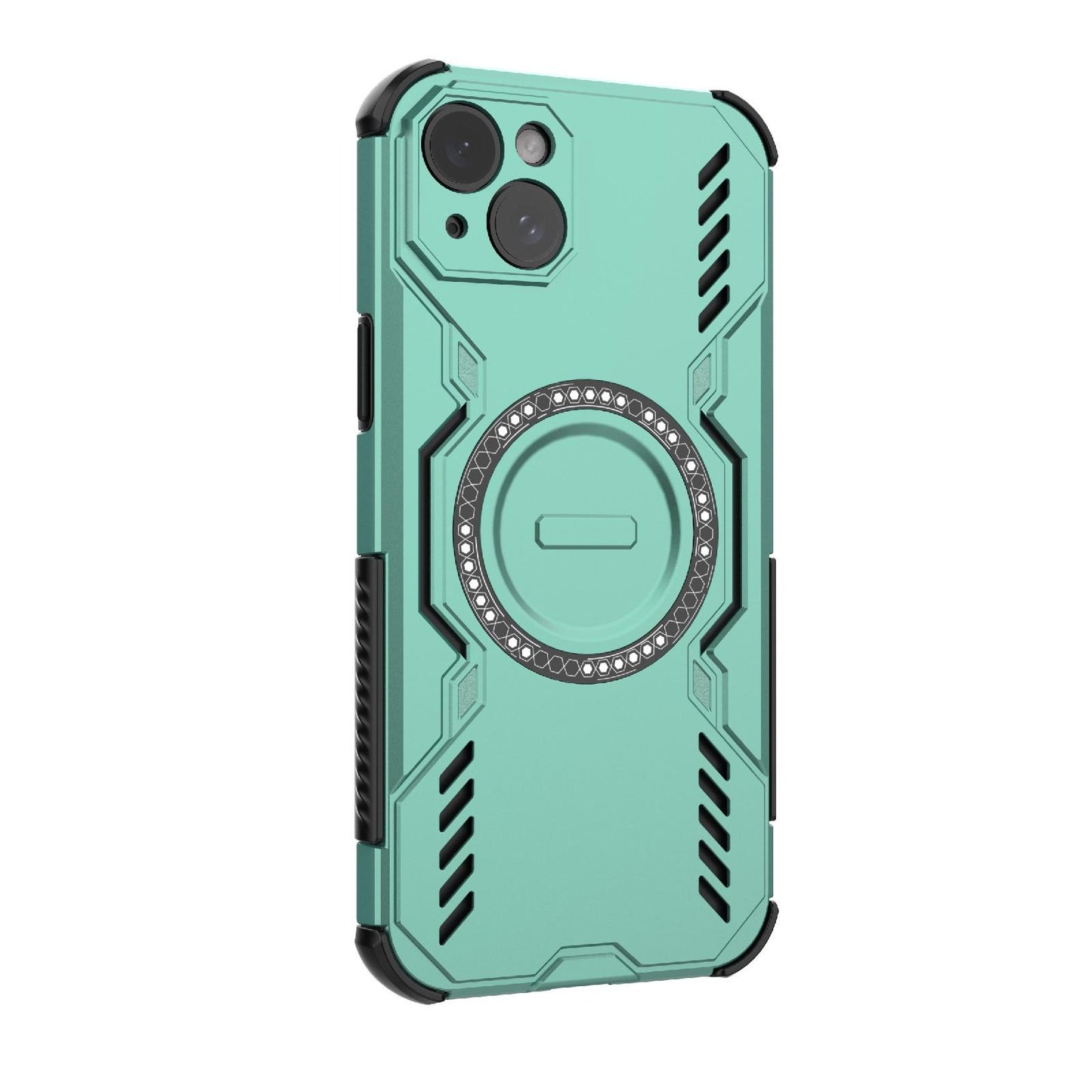 Apple iPhone 15 Plus Butterfly Armor MagSafe Magnetic Ring Shockproof Protective Phone Case with Stand