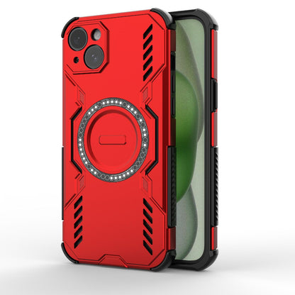 Apple iPhone 15 Plus Butterfly Armor MagSafe Magnetic Ring Shockproof Protective Phone Case with Stand