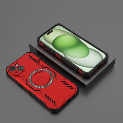 Apple iPhone 15 Plus Butterfly Armor MagSafe Magnetic Ring Shockproof Protective Phone Case with Stand