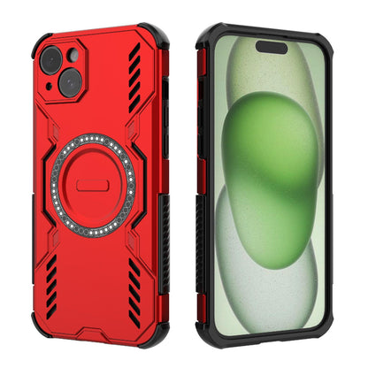 Apple iPhone 15 Plus Butterfly Armor MagSafe Magnetic Ring Shockproof Protective Phone Case with Stand