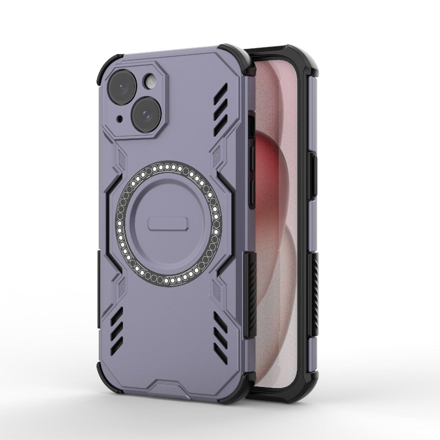 Apple iPhone 15 Butterfly Armor MagSafe Magnetic Ring Shockproof Protective Phone Case with Stand