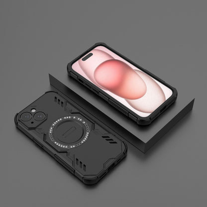 Apple iPhone 15 Butterfly Armor MagSafe Magnetic Ring Shockproof Protective Phone Case with Stand