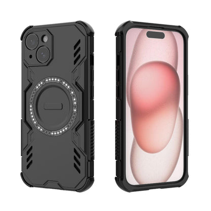 Apple iPhone 15 Butterfly Armor MagSafe Magnetic Ring Shockproof Protective Phone Case with Stand