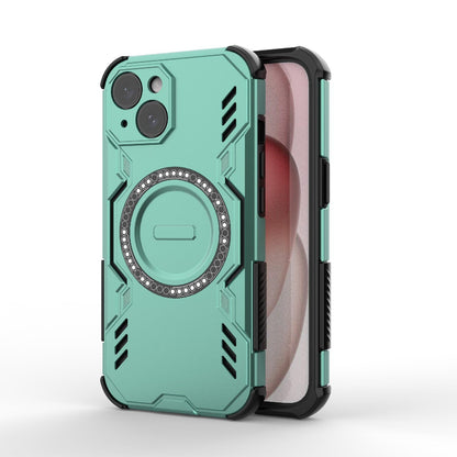 Apple iPhone 15 Butterfly Armor MagSafe Magnetic Ring Shockproof Protective Phone Case with Stand
