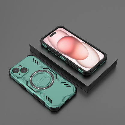 Apple iPhone 15 Butterfly Armor MagSafe Magnetic Ring Shockproof Protective Phone Case with Stand