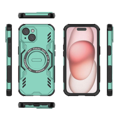 Apple iPhone 15 Butterfly Armor MagSafe Magnetic Ring Shockproof Protective Phone Case with Stand