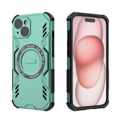 Apple iPhone 15 Butterfly Armor MagSafe Magnetic Ring Shockproof Protective Phone Case with Stand
