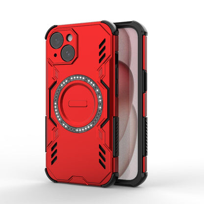 Apple iPhone 15 Butterfly Armor MagSafe Magnetic Ring Shockproof Protective Phone Case with Stand