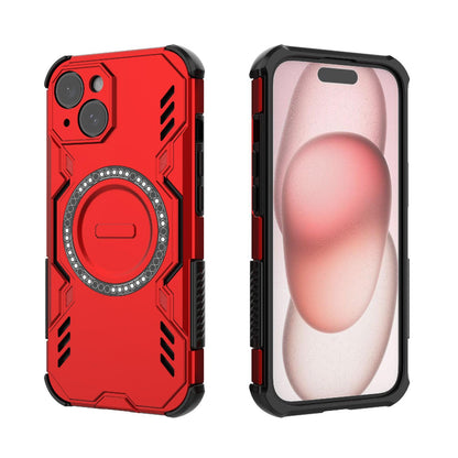 Apple iPhone 15 Butterfly Armor MagSafe Magnetic Ring Shockproof Protective Phone Case with Stand