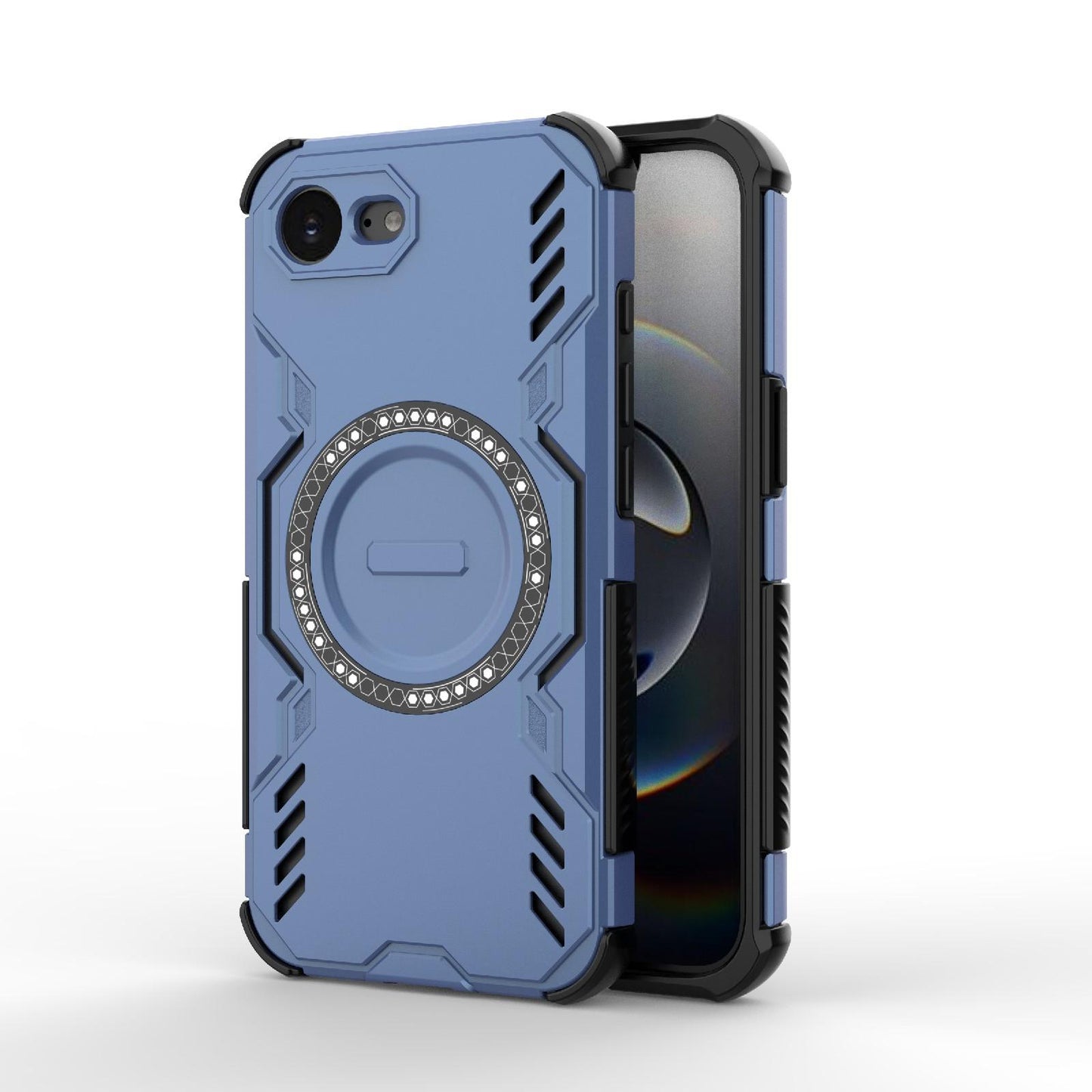Apple iPhone 17e Butterfly Armor MagSafe Magnetic Ring Shockproof Protective Phone Case with Stand