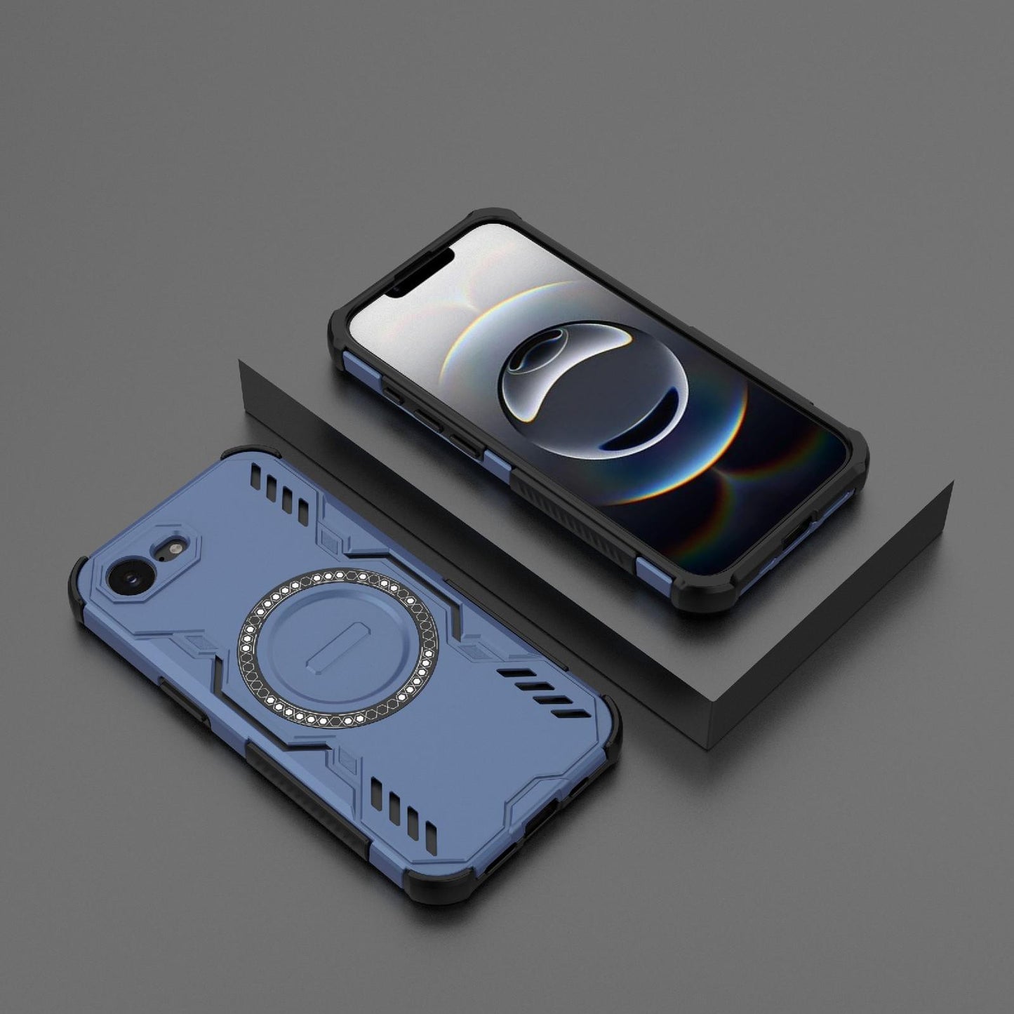 Apple iPhone 17e Butterfly Armor MagSafe Magnetic Ring Shockproof Protective Phone Case with Stand
