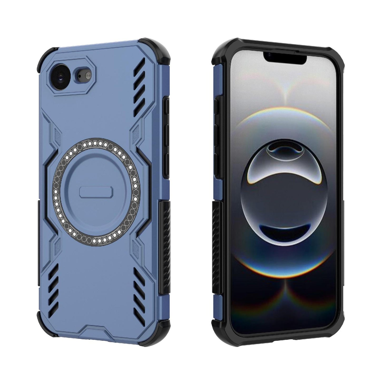 Apple iPhone 17e Butterfly Armor MagSafe Magnetic Ring Shockproof Protective Phone Case with Stand