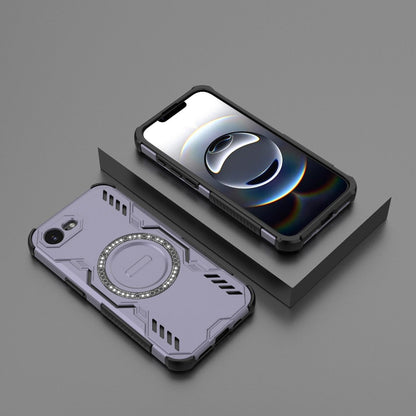 Apple iPhone 16e Butterfly Armor MagSafe Magnetic Ring Shockproof Protective Phone Case with Stand
